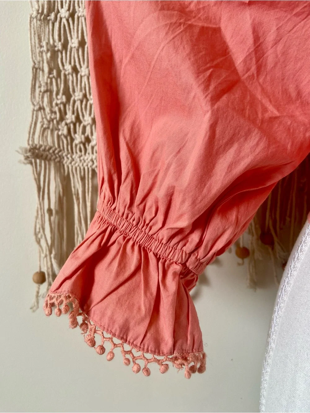 Free People Louella Embroidered Top Savannah Red XS NWT Flawed Cotton Boho